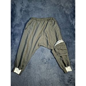 H4 Made In Turkey Street Wear Hip Hop Style Zip Cargo Ankle Romper Pants Sz wome